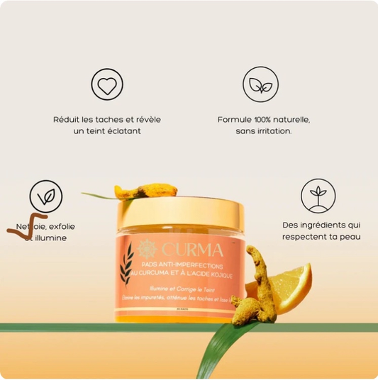 Pads Nettoyants au Curcuma 3 en 1